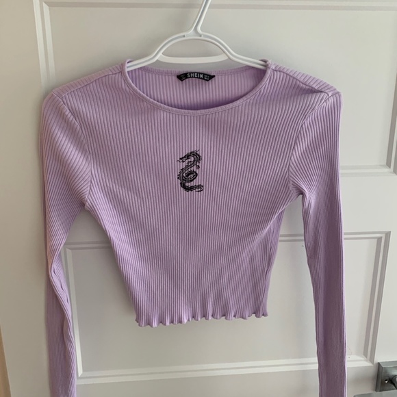 Dragon Print Lettuce Edge Tee - Picture 2 of 4